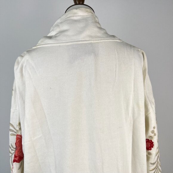 NWOT Johnny Was Sweater Dress Pullover Embroidered Floral High Neck Size S - Picture 7 of 13